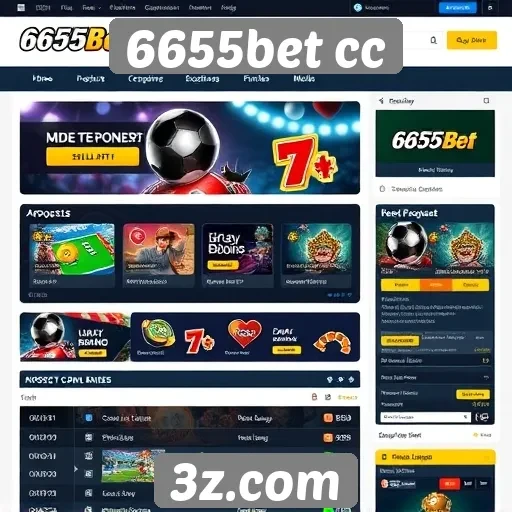 Interface e usabilidade do site 6655bet cc